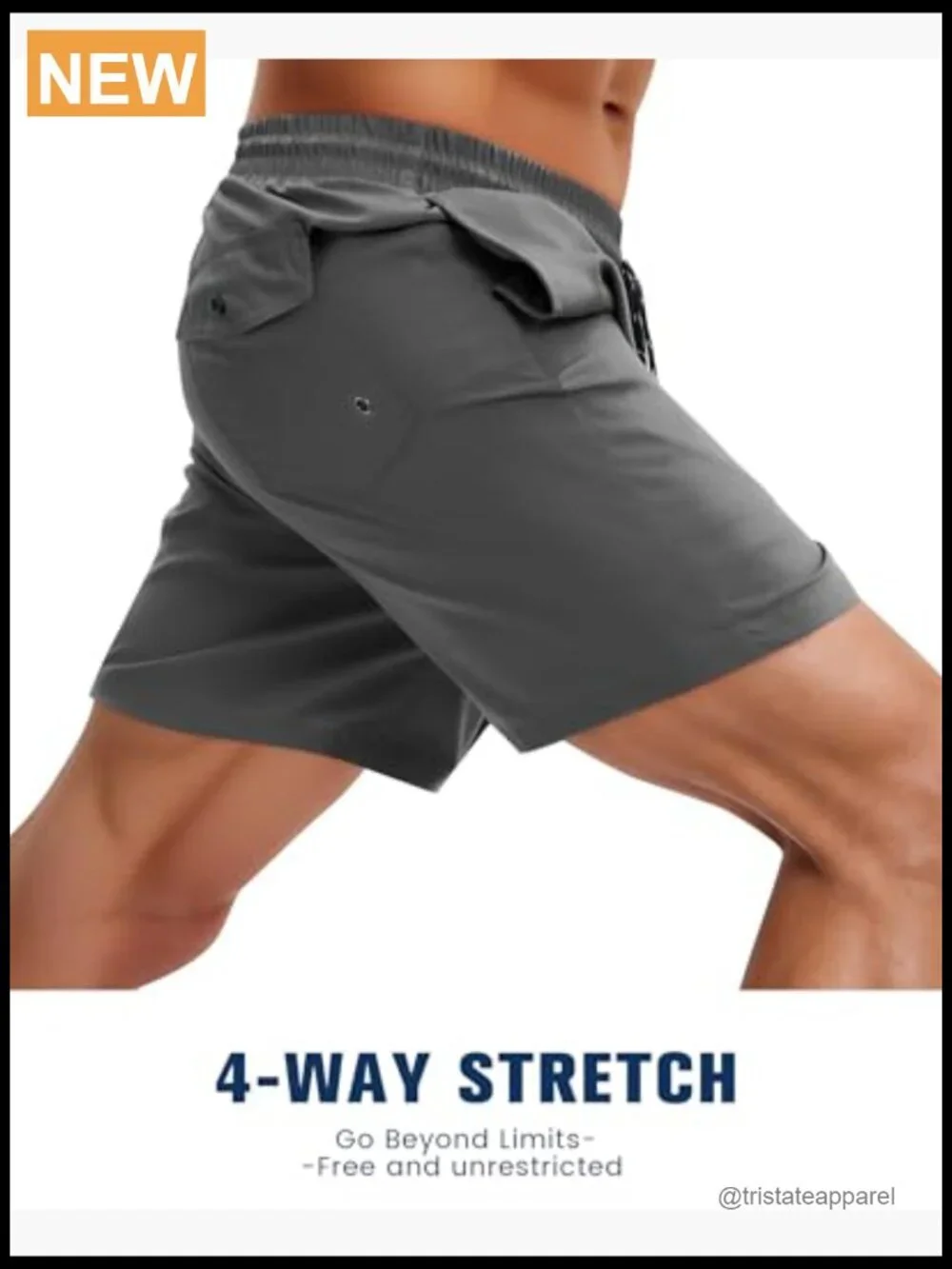 5 Inch Men's Swim Trunks with Built-In Liner Quick Dry Drawstring Pockets